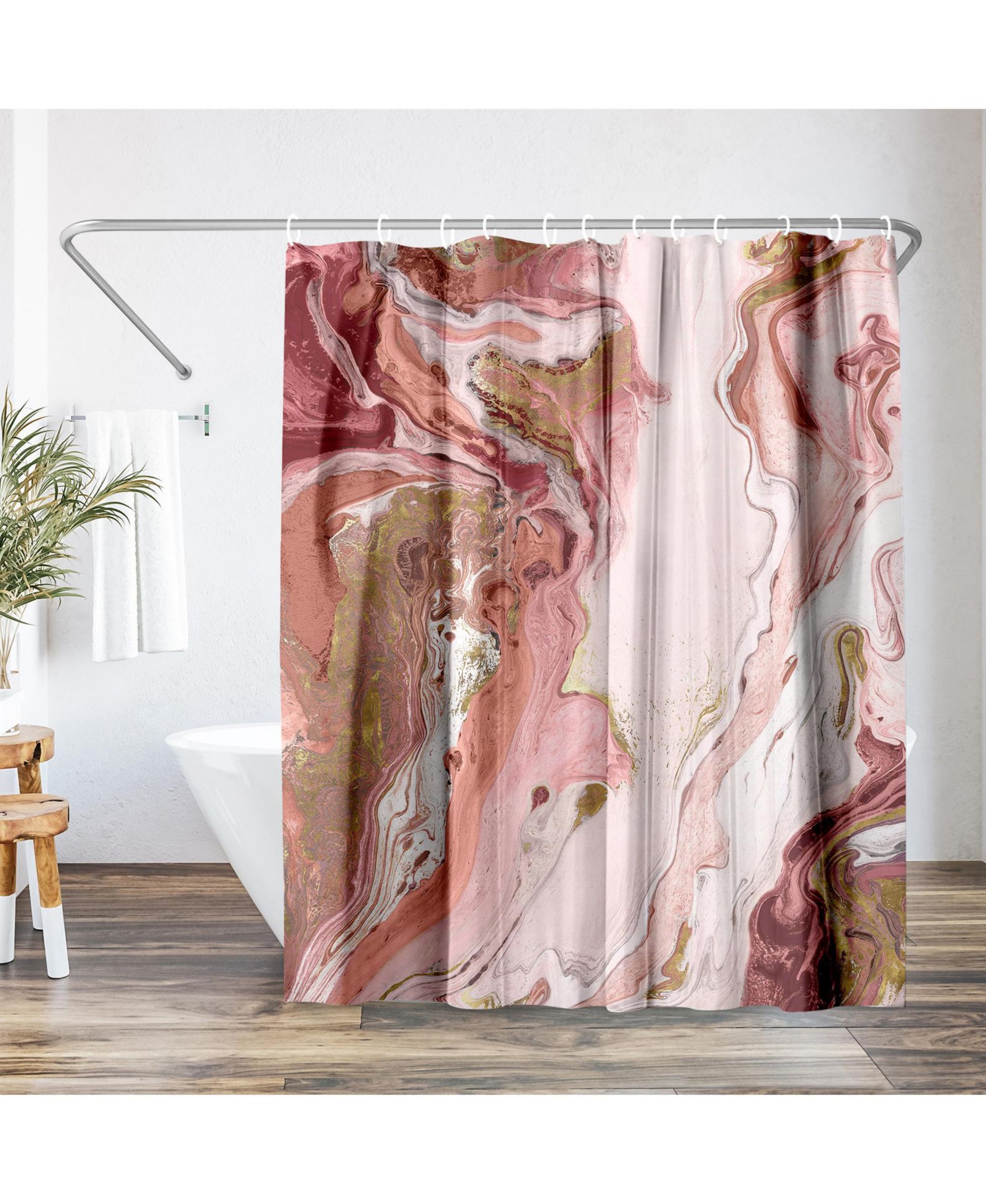 Штора для душа Americanflat Abstract Marble Petroleum