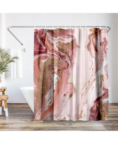 Штора для душа Americanflat Abstract Marble Petroleum