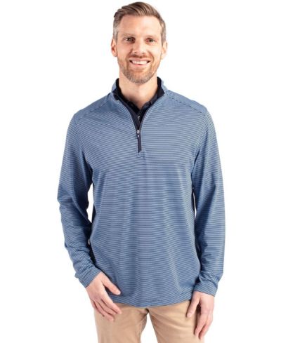 Cutter & Buck Мужская куртка Virtue Eco Pique Micro Stripe с молнией на 1/4