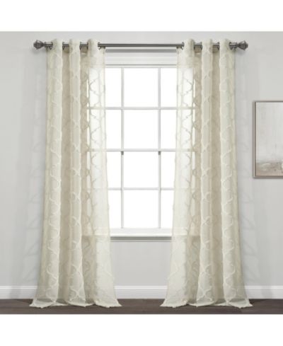 Тюль для окон Lush Decor Avon Trellis Grommet Sheer