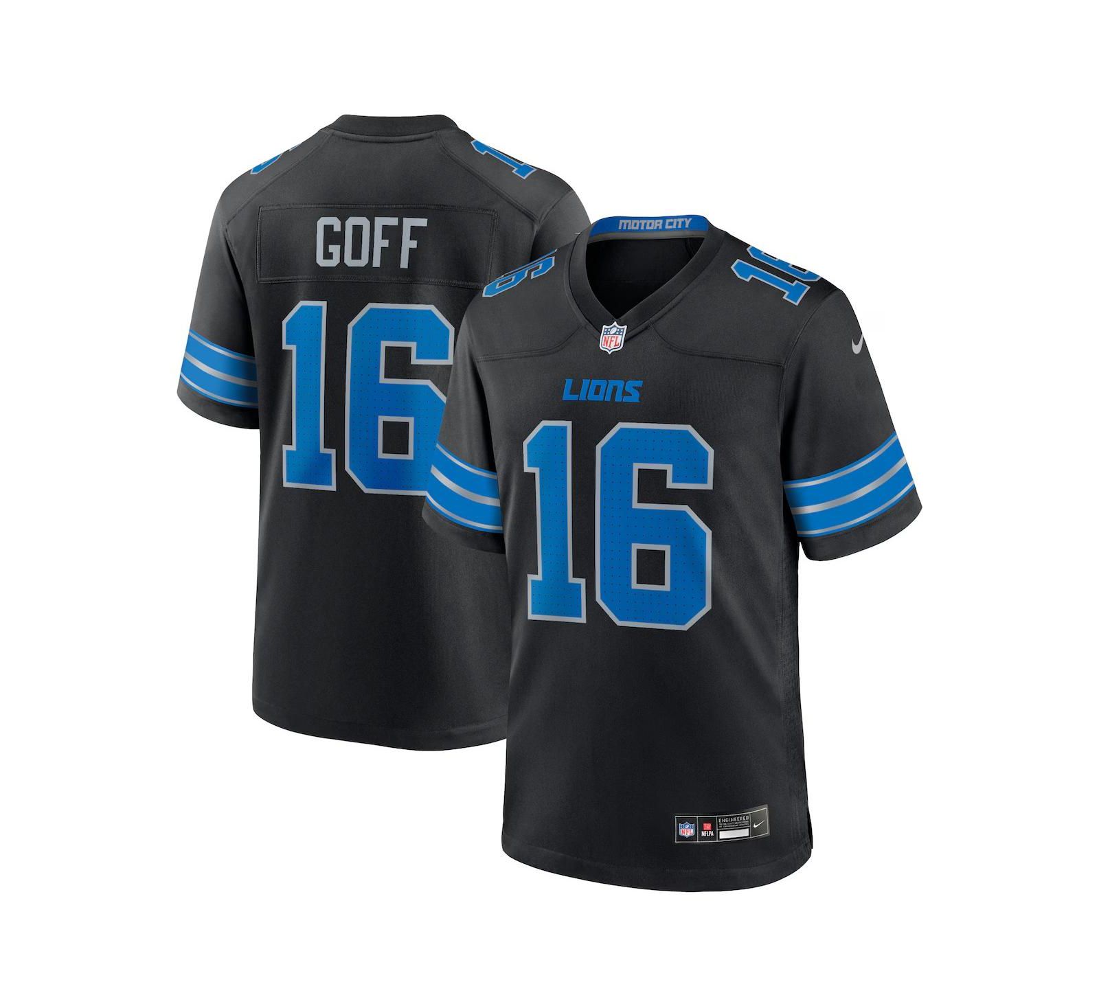 Nike Men's Jared Goff Detroit Lions 2nd Alternate Game Jersey