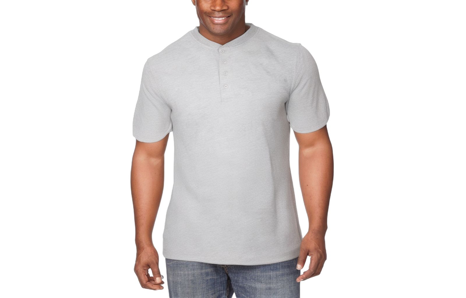Мужская футболка KingSize Men's Shrink-Less Lightweight Henley