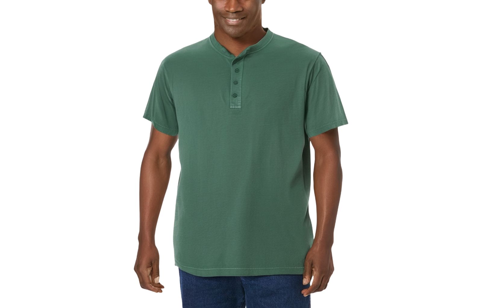 KingSize Men's Shrink-Less Lightweight Henley T-Shirt