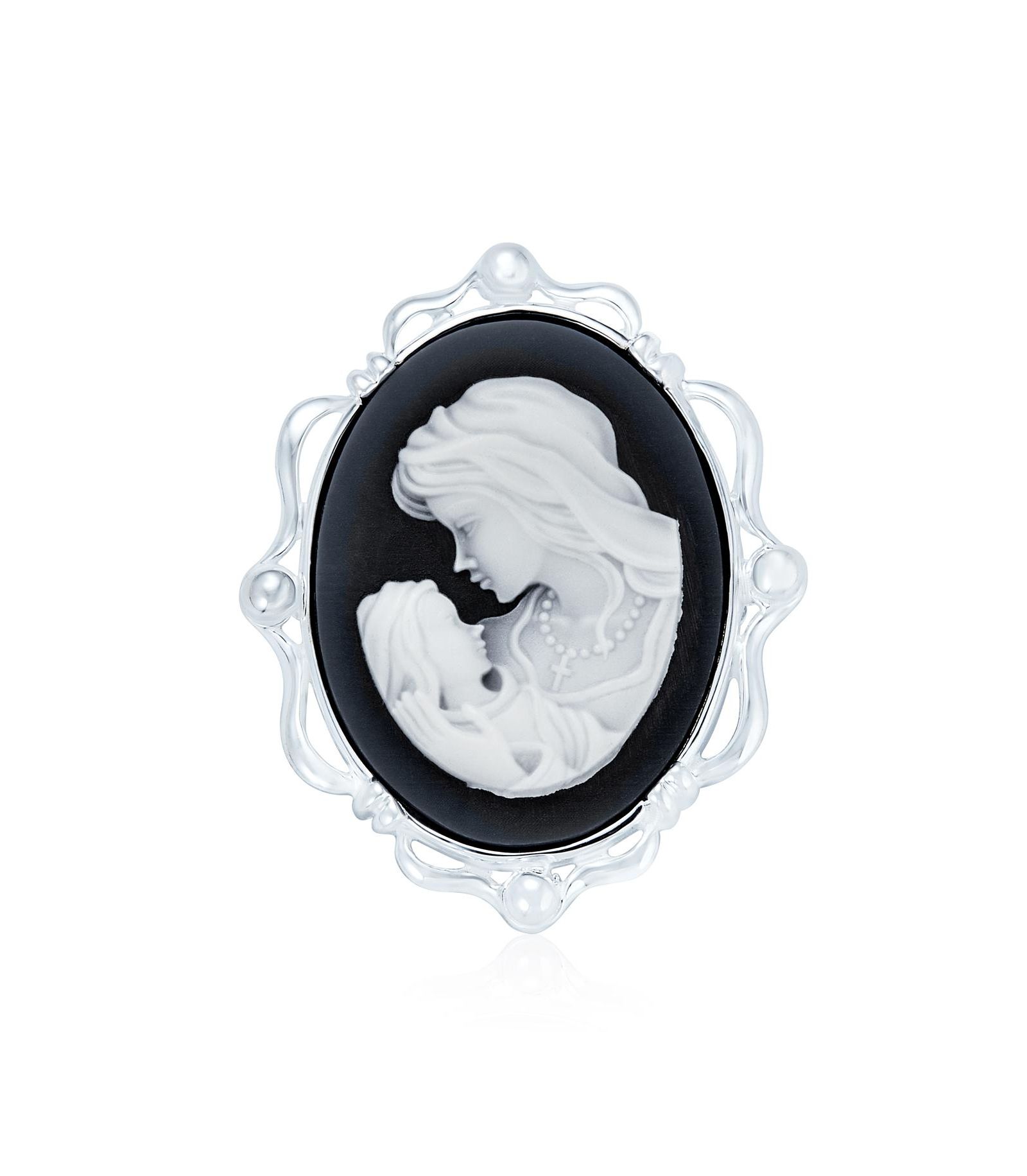 Винтажная брошь-значок Bling Jewelry с камеей и ожерельем в викторианском стиле