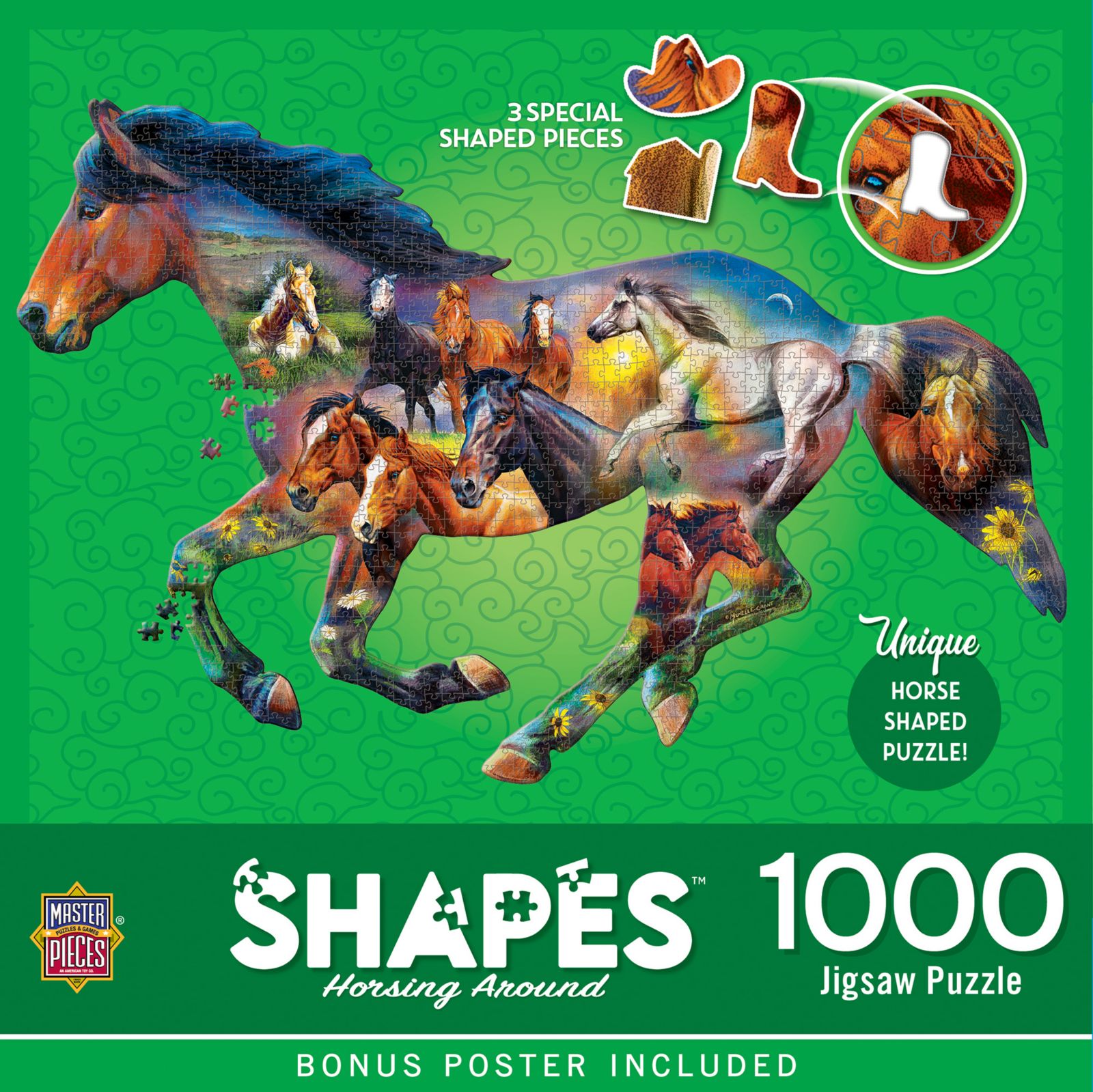 Пазл Shapes - Horsing Around, 1000 деталей