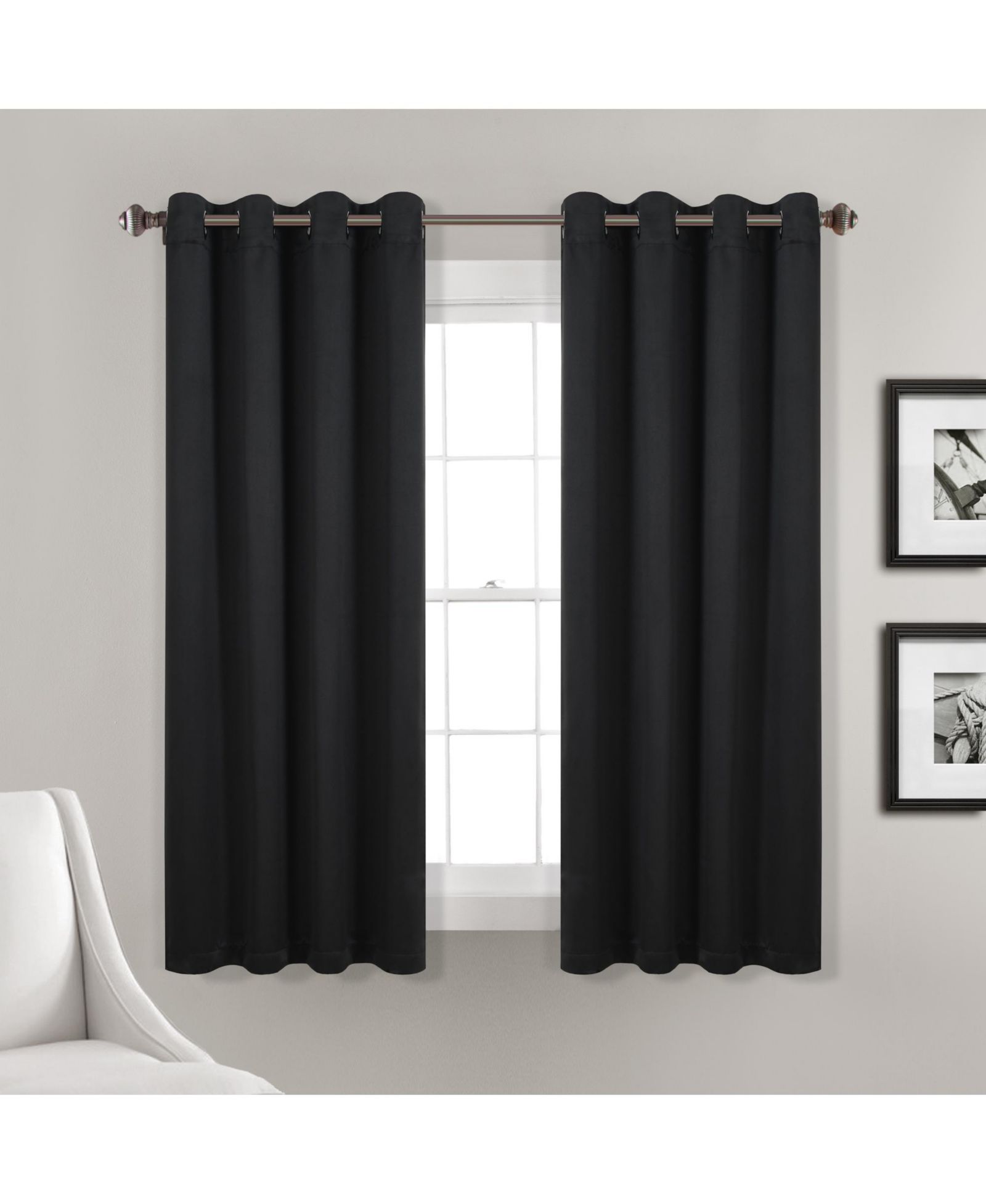 Штора Lush Decor Insulated Grommet Blackout Linen Window Curtain Panel