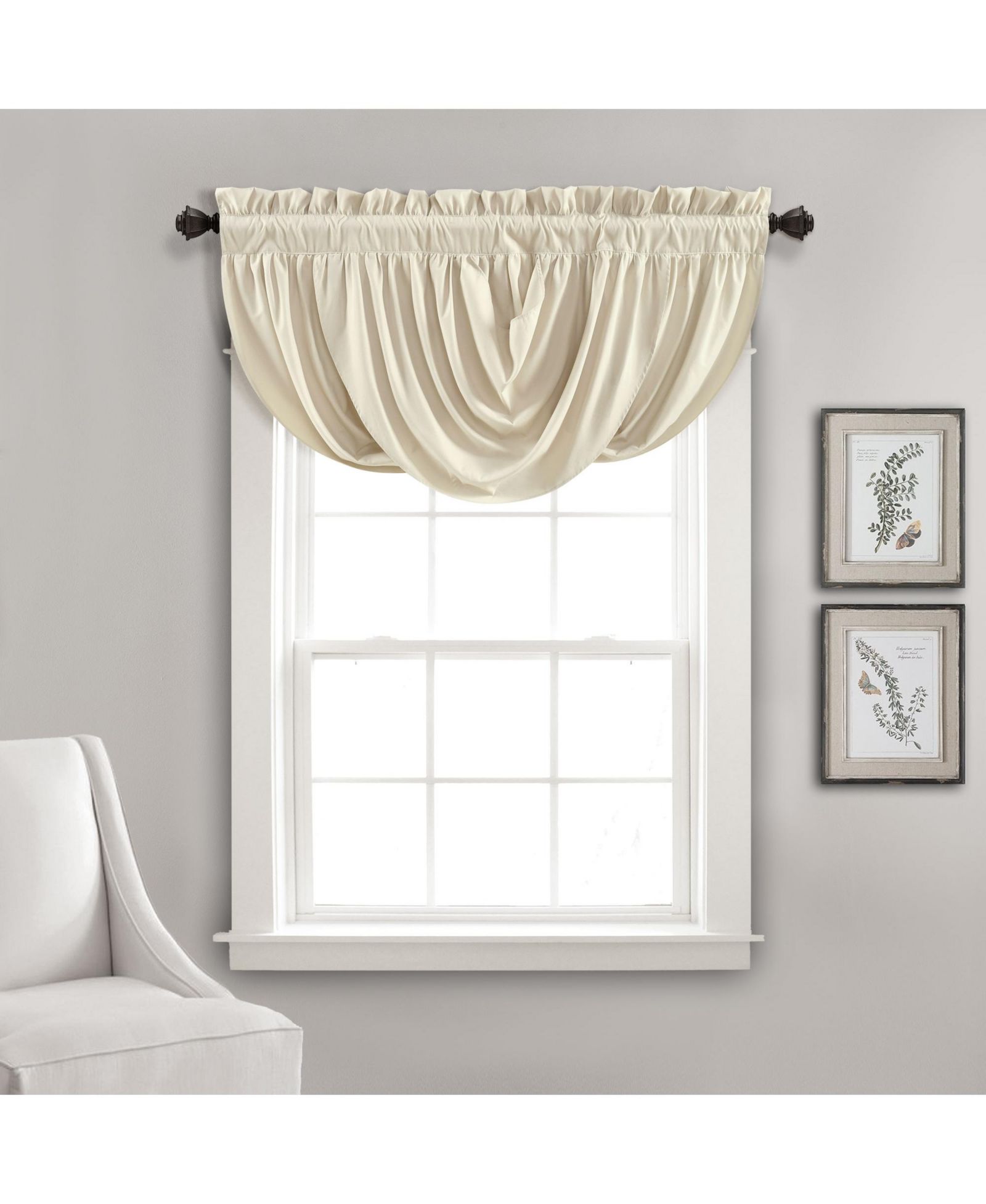 Lush Decor Lucia Window Valance - Kitchen and Bath Window - Single Panel