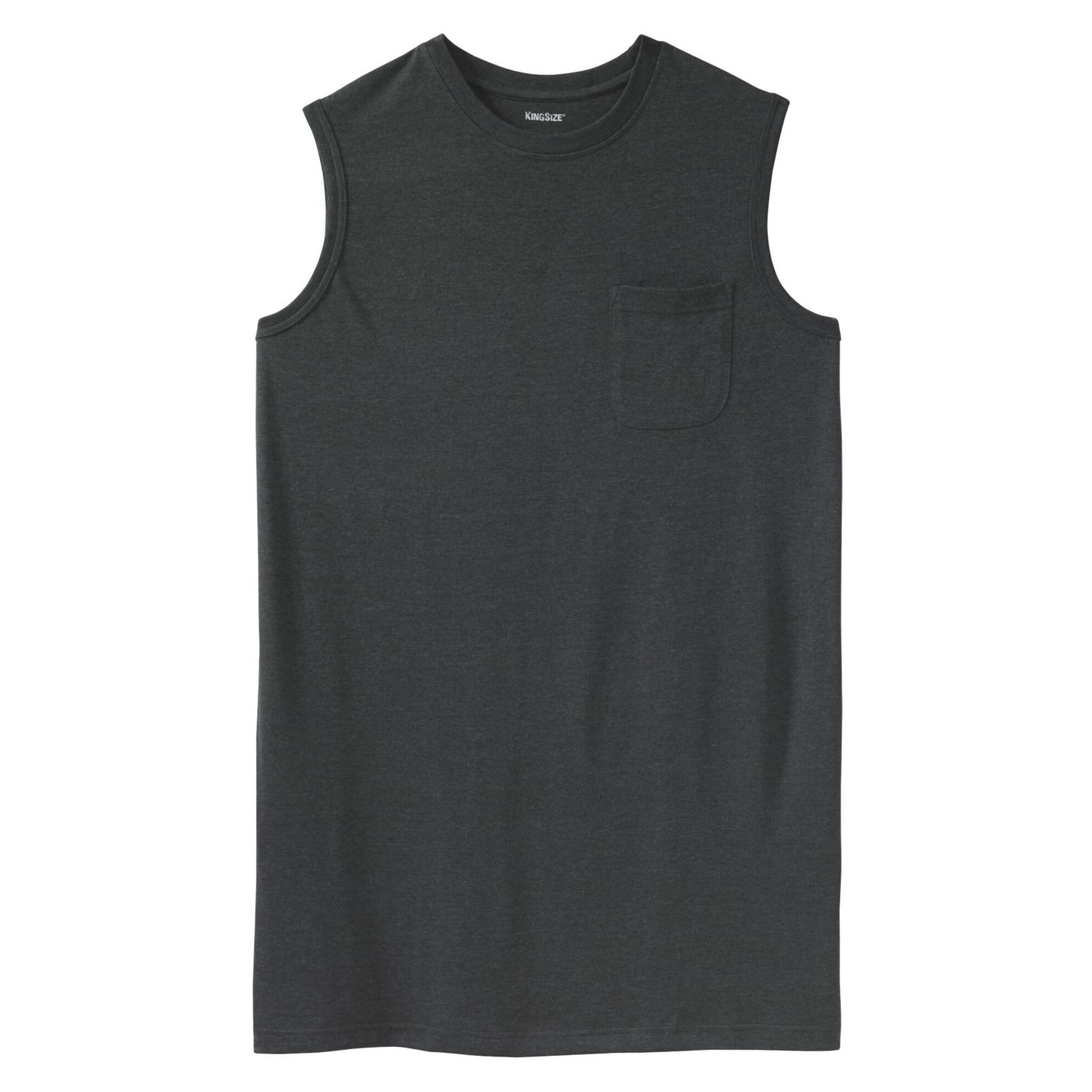 KingSize Men's Shrink-Less Longer-Length Lightweight Muscle Pocket Tee