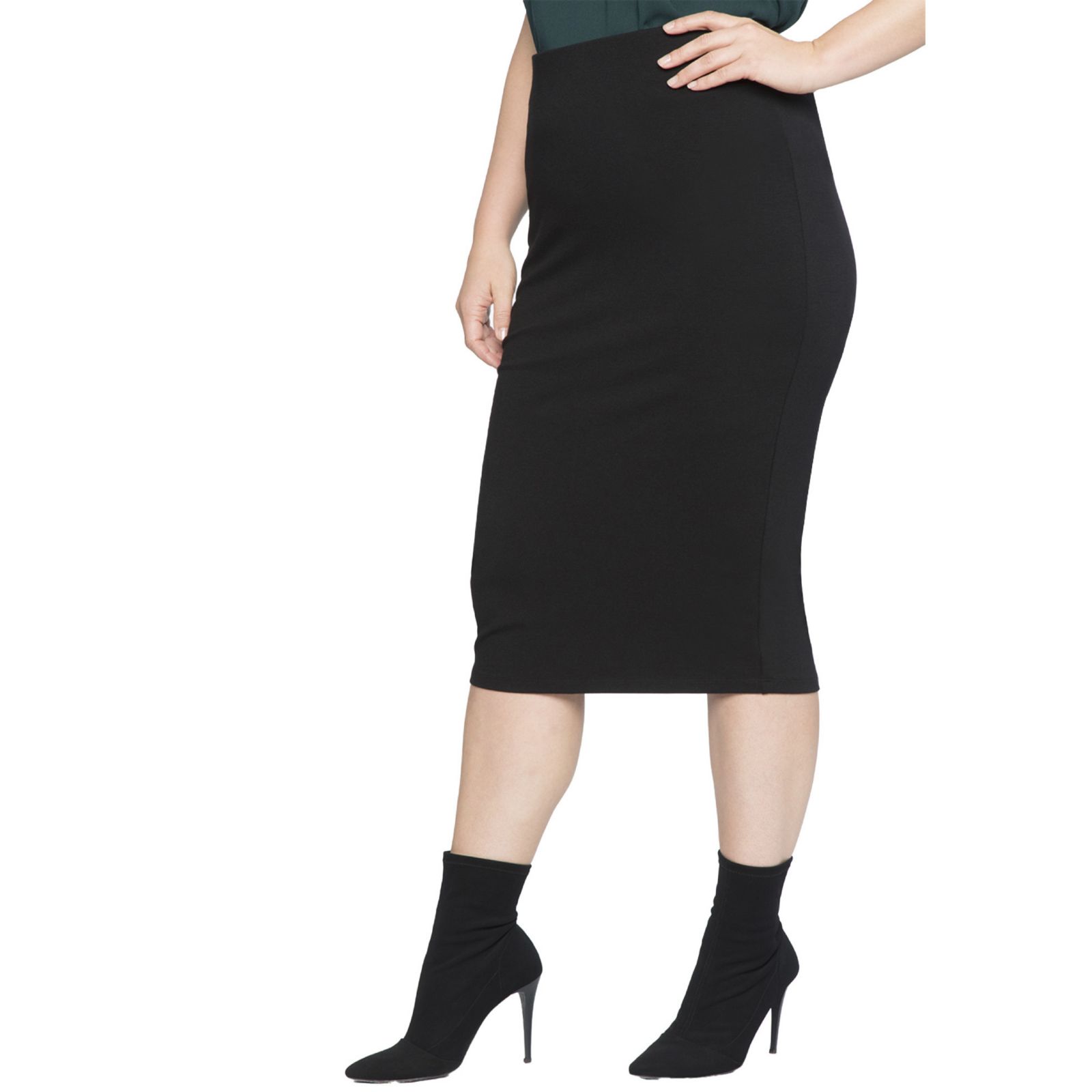 ELOQUII Women's Knit Column Skirt