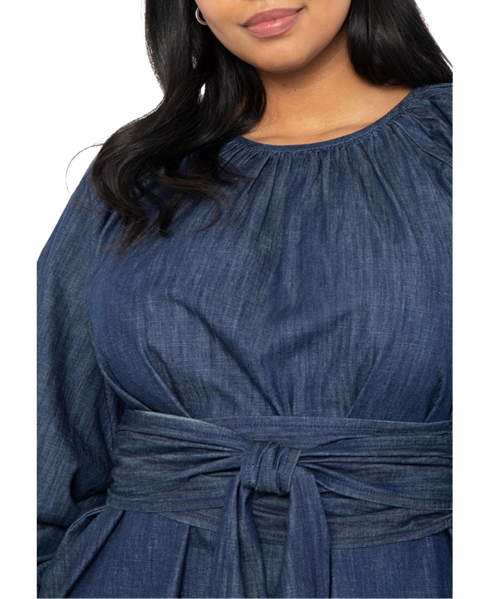 ELOQUII Women's Dramatic Faux Wrap Top