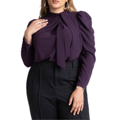 Женская блузка ELOQUII Drape Front