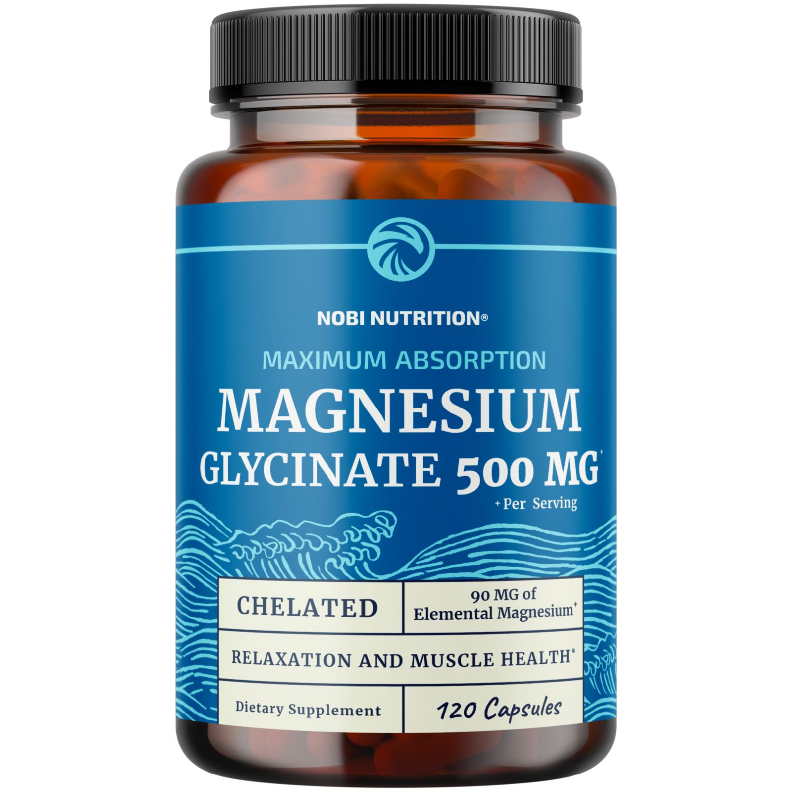 Nobi Nutrition Магний бисглицинат, 120 капсул, 500mg