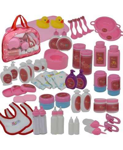 The New York Doll Collection Feeding & Caring 50-Piece Accessory Set, Ages 3+