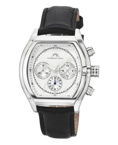 Porsamo Bleu Мужские часы Roman Chronograph Black Genuine Leather 42 mm