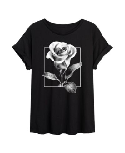 Hybrid Apparel модная футболка оверсайз с принтом розы для девушек