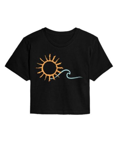 Hybrid Apparel молодежный укороченный топ Sun Wave Cropped Tee