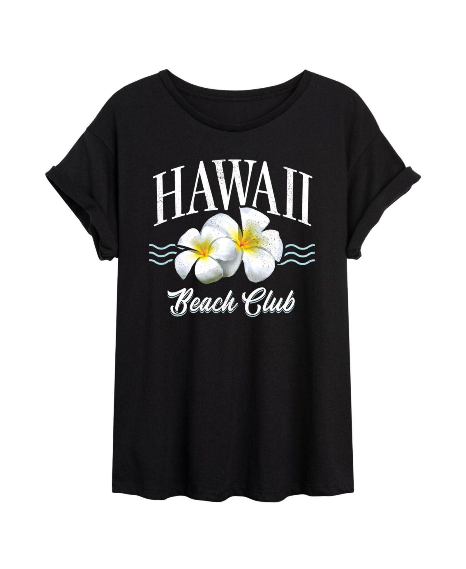 Hybrid Apparel Модная молодежная оверсайз футболка Hawaii Graphic