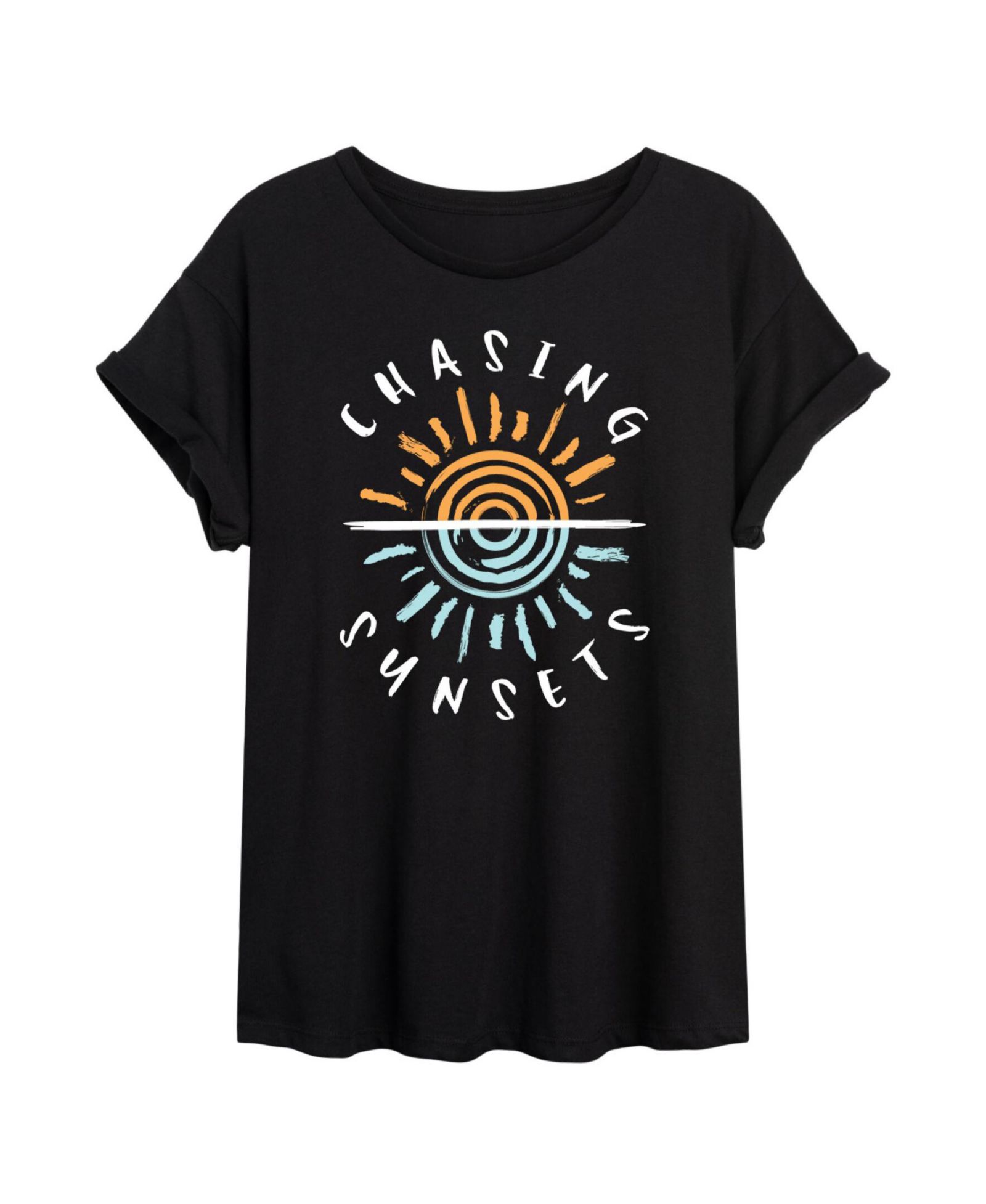 Свободная футболка Hybrid Apparel Trendy Juniors Sunsets Graphic