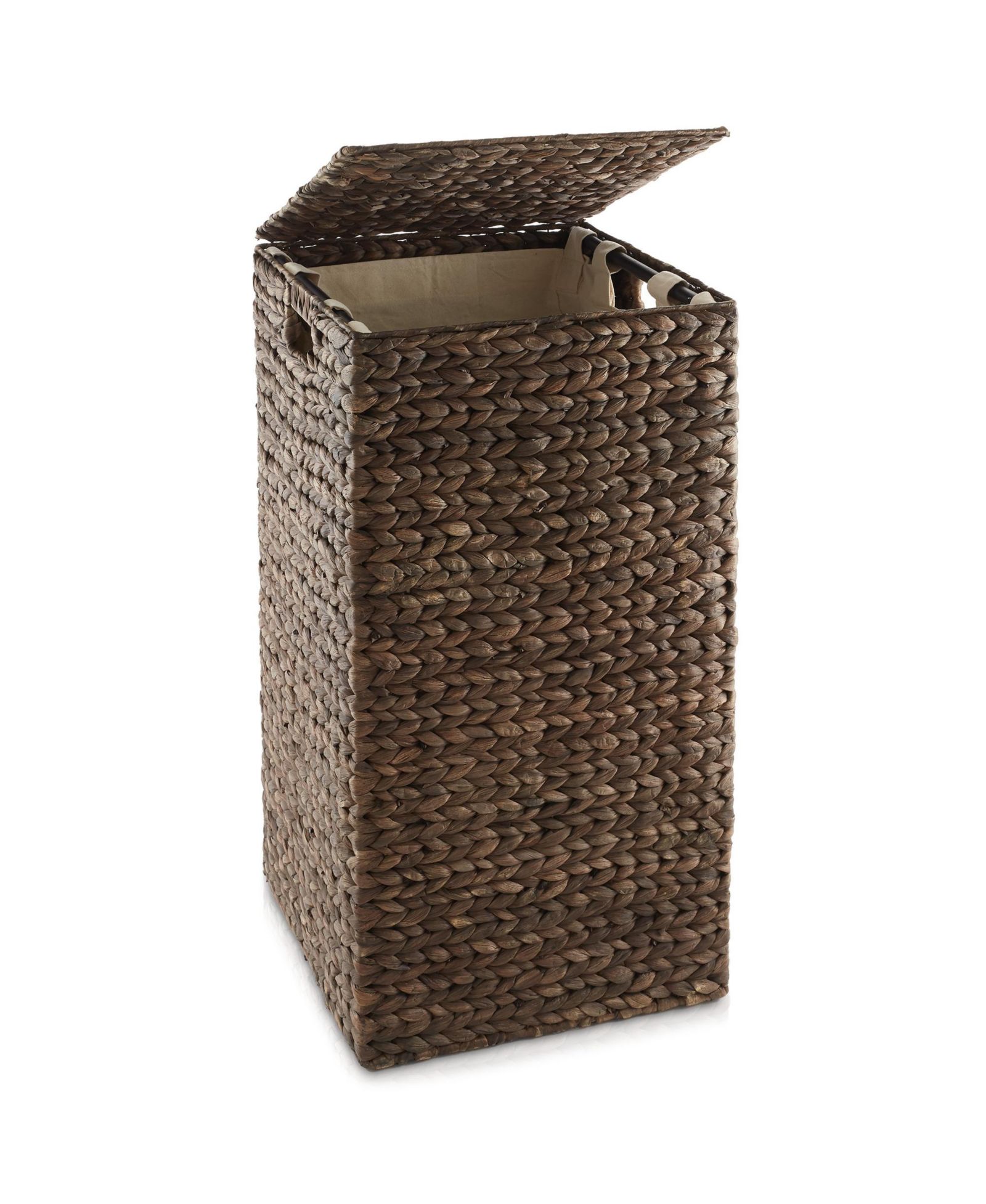 Casafield Woven Water Hyacinth Laundry Hamper с крышкой и съемным мешком