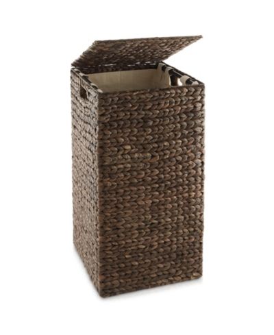 Casafield Woven Water Hyacinth Laundry Hamper с крышкой и съемным мешком