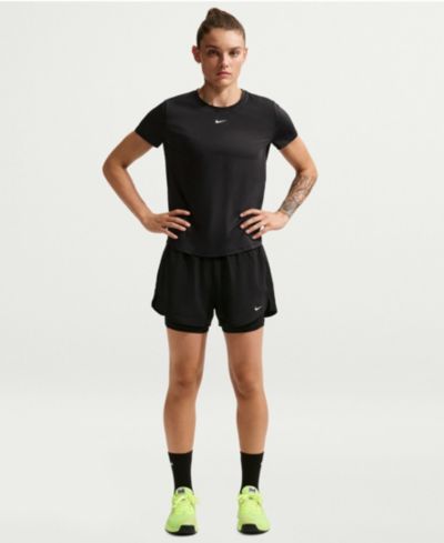 Женские шорты Nike One Dri-Fit с высокой талией, 2-в-1