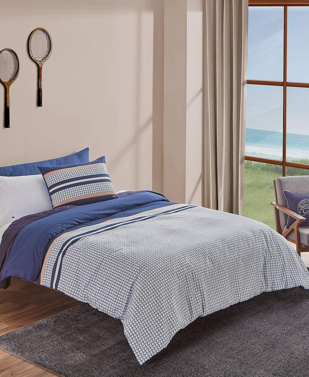 Комплект из 2 шт. Lacoste Home Micro Logo, Twin