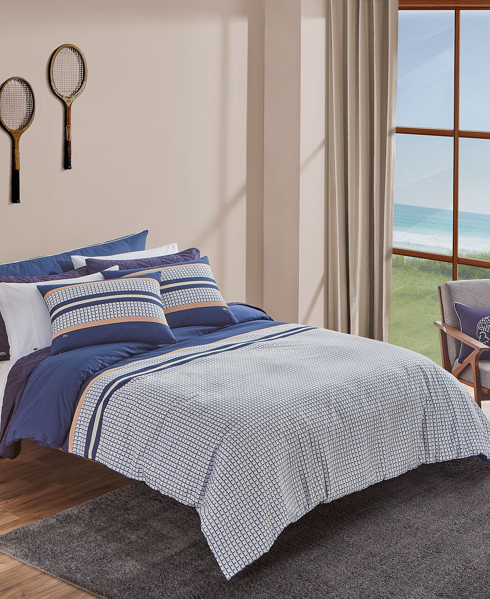Комплект постельного белья Lacoste Home Micro Logo 3-Pc. Comforter Set, King
