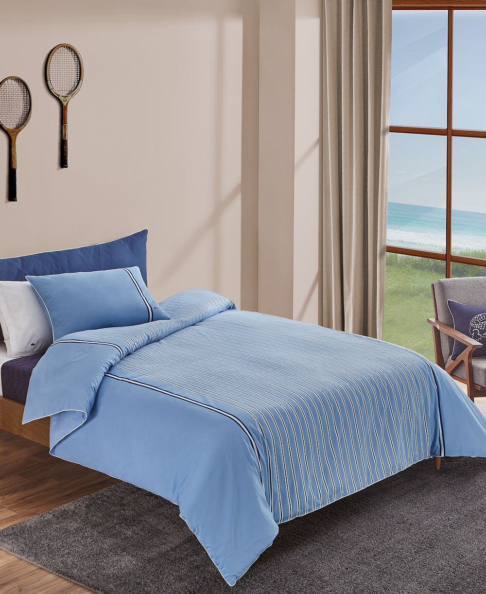 Комплект из двух покрывал Lacoste Home Hollis Stripe, Twin