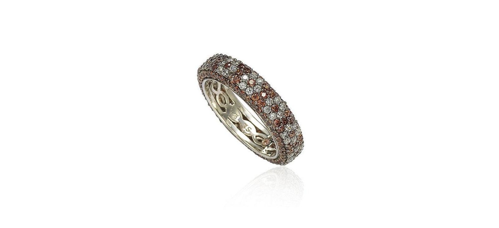Suzy Levian Sterling Silver Cubic Zirconia Кольцо Eternity