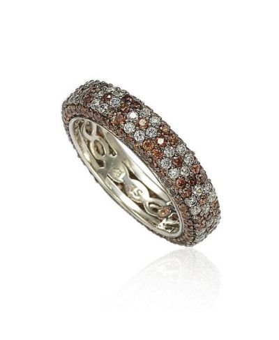 Suzy Levian Sterling Silver Cubic Zirconia Кольцо Eternity