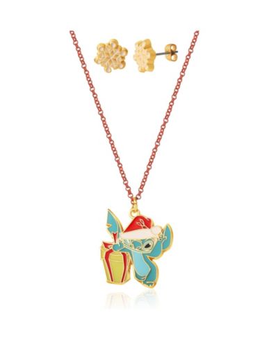 Набор украшений Disney Lilo and Stitch Christmas Necklace and Earring Set