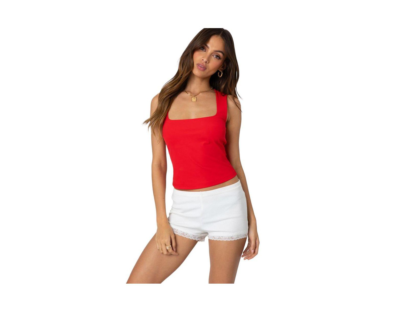 Edikted Women's Essy Square Neck Top