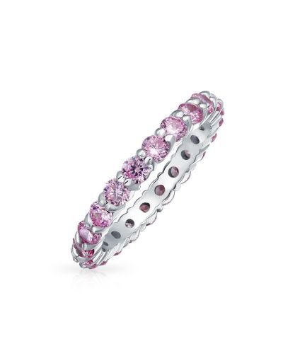 Кольцо-band Bling Jewelry Cubic Zirconia, Sterling Silver, 3MM