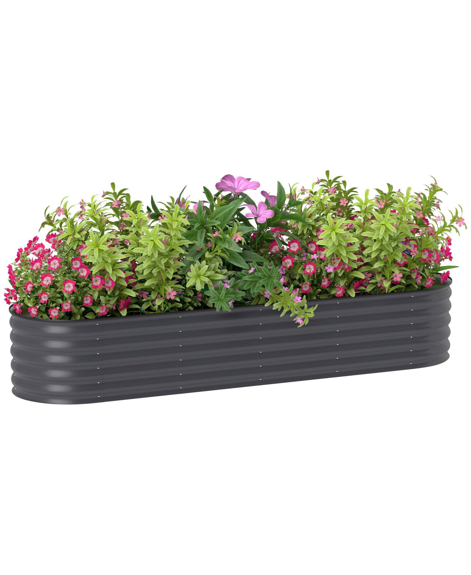 Приподнятая грядка Outsunny Galvanized Raised Garden Bed Planter Box