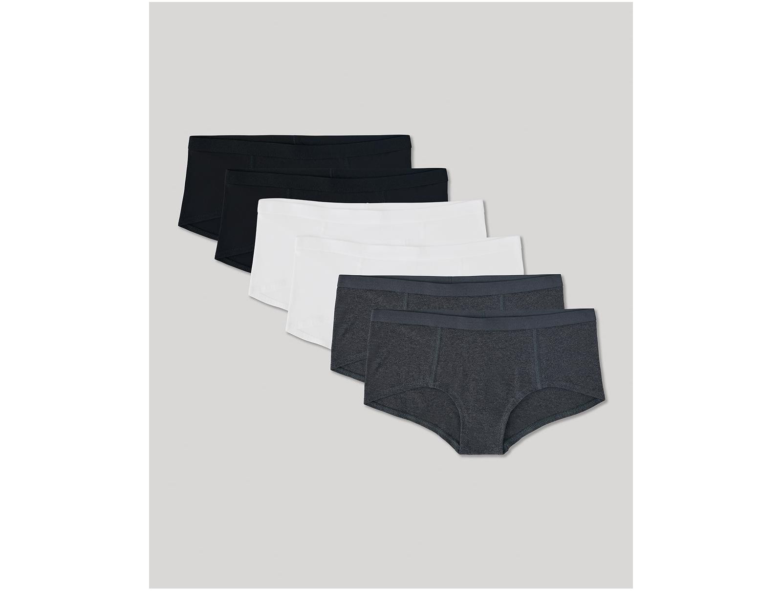 Pact Women's Organic Cotton Everyday Boy Short 6-Pack