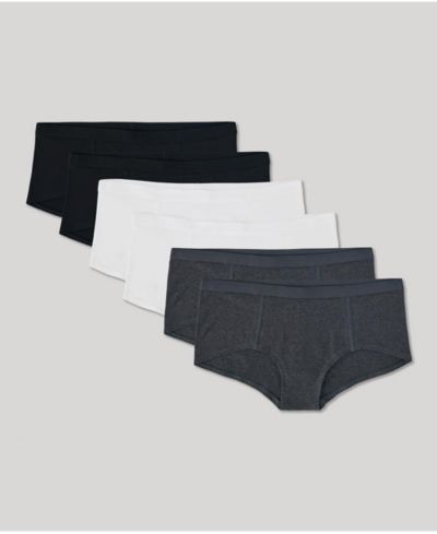 Pact Women's Organic Cotton Everyday Boy Short 6-Pack