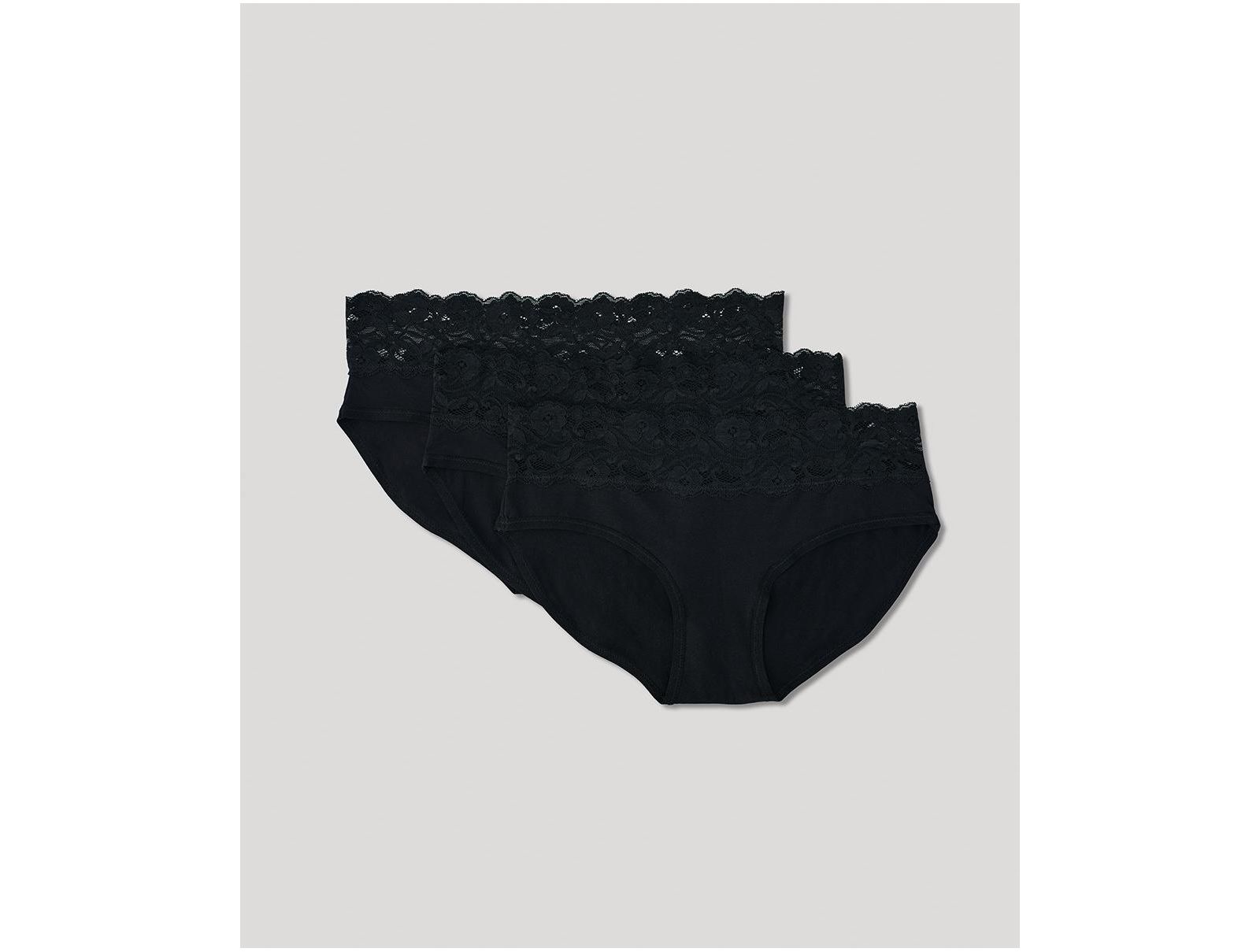 Pact Women's Lace Waist Brief 3-Pack