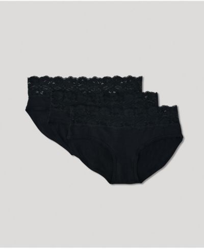 Pact Women's Lace Waist Brief 3-Pack