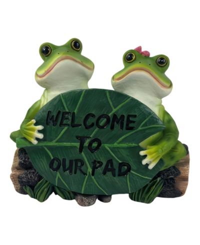Декоративная фигурка FC Design 7"WFrog Couple с надписью Welcome to Our Pad, украшение для дома, идеальный подарок на новоселье, праздники и дни рождения
