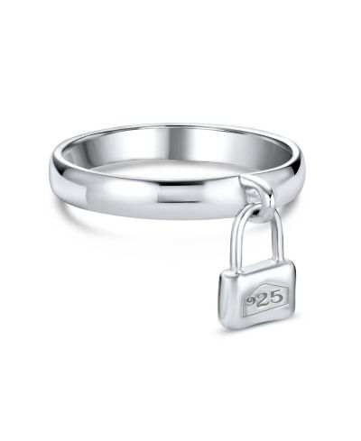 Кольцо Bling Jewelry Romantic Forever с подвеской в виде замка, 0.925 Sterling Silver