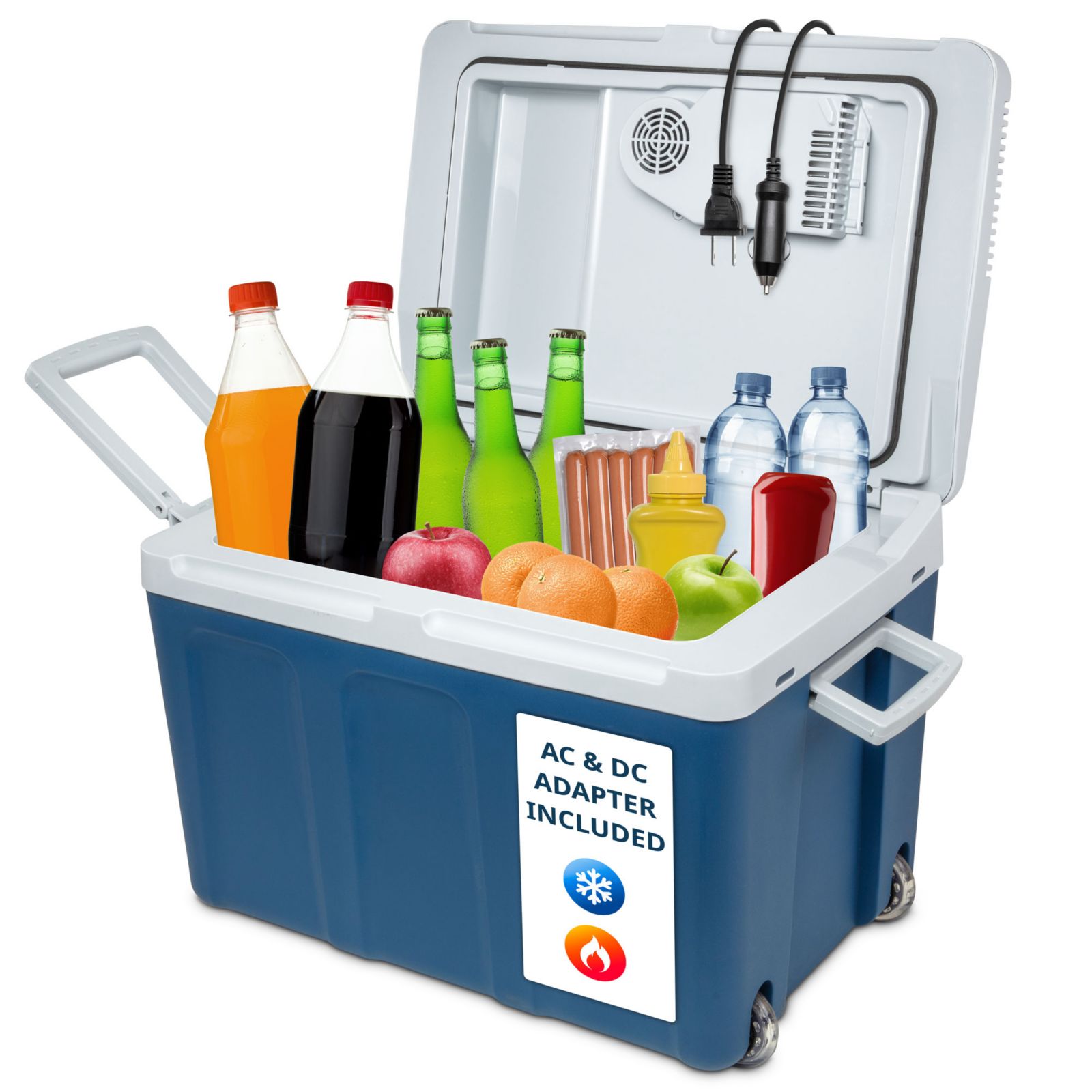 Ivation Electric Cooler & Warmer, 45 L Portable Cooler w/Wheels