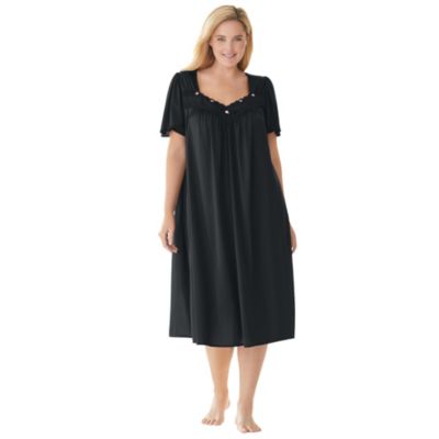 Платье Only Neccessities Plus Size Short Silky Lace-Trim Gown