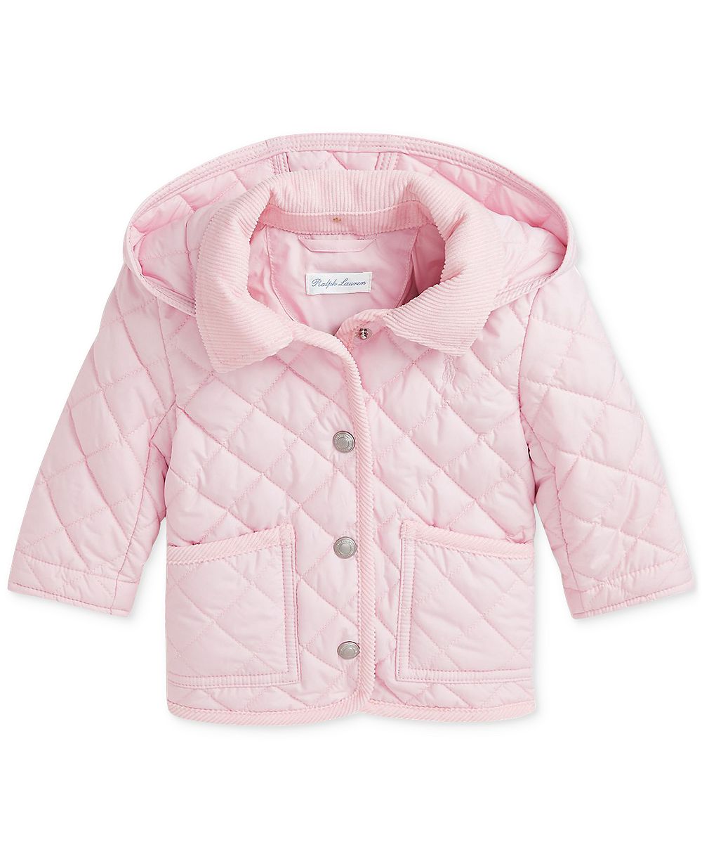 Пальто Polo Ralph Lauren Quilted с капюшоном для новорожденных девочек