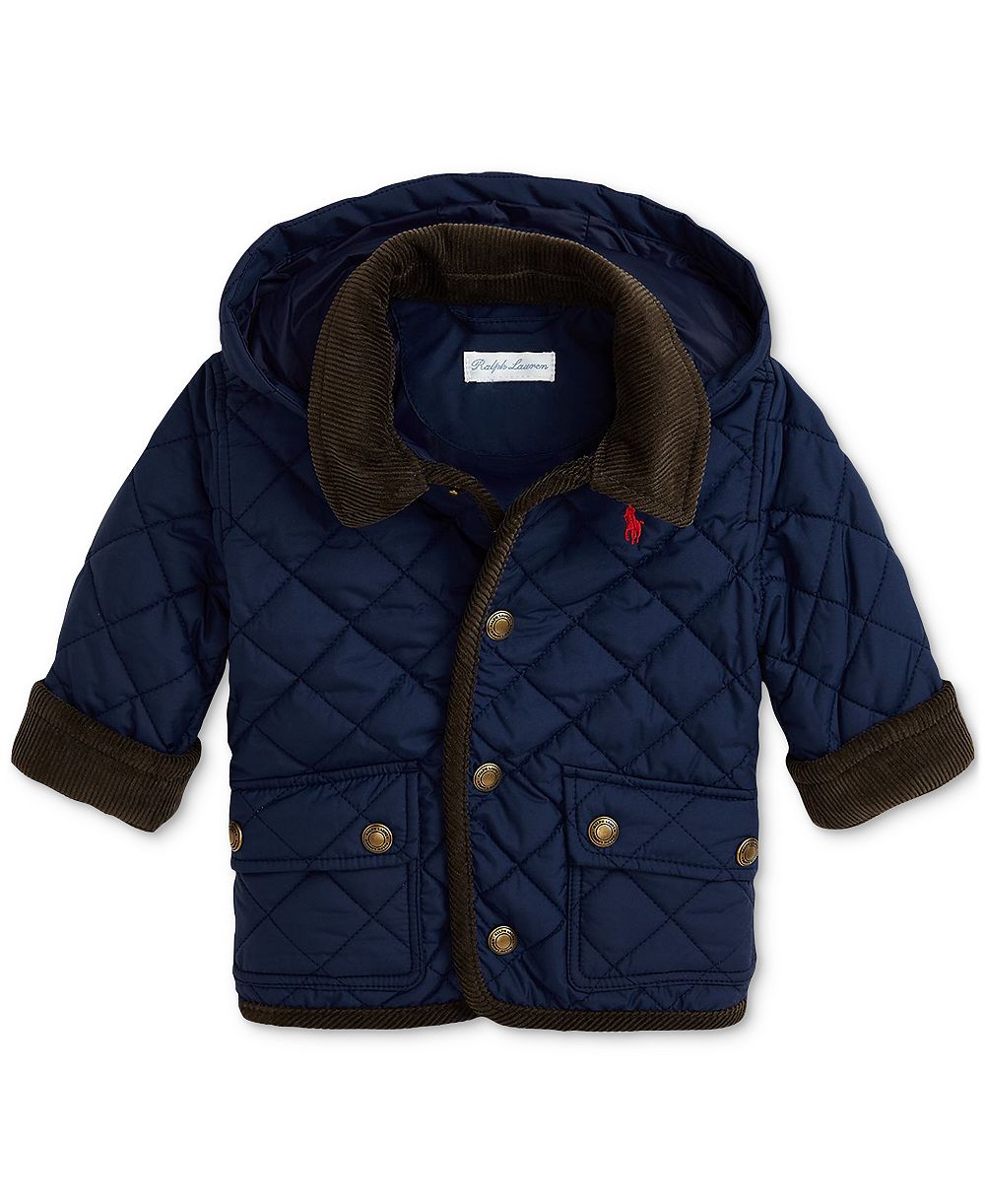 Куртка Polo Ralph Lauren Baby Boys Corduroy-Trim Barn Jacket со съемным капюшоном