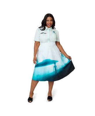 Unique Vintage Plus Size Retro Style High Waist Vivien Swing Skirt
