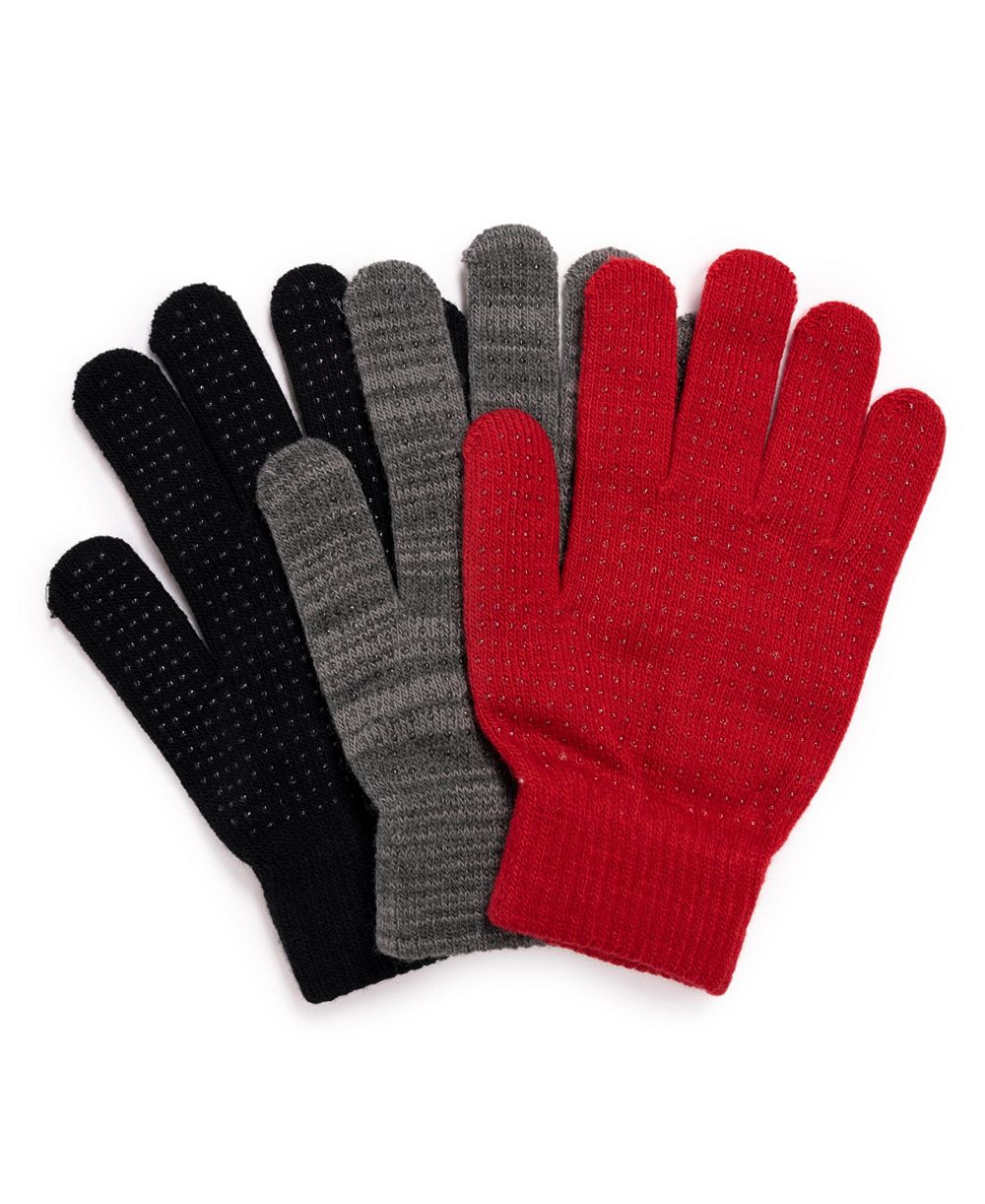 Muk Luks Women's 3 Pair Pack of Gloves