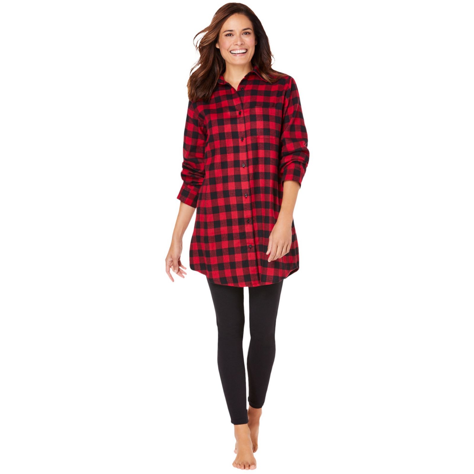 Dreams & Co. Plus Size Dreams and Co. Plaid PJ Set