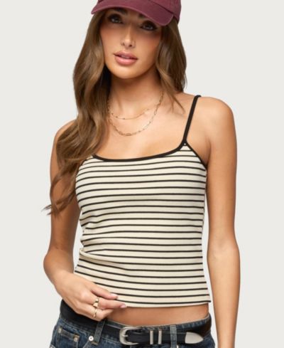 Edikted Women's Gretta Striped Ribbed Tank Top