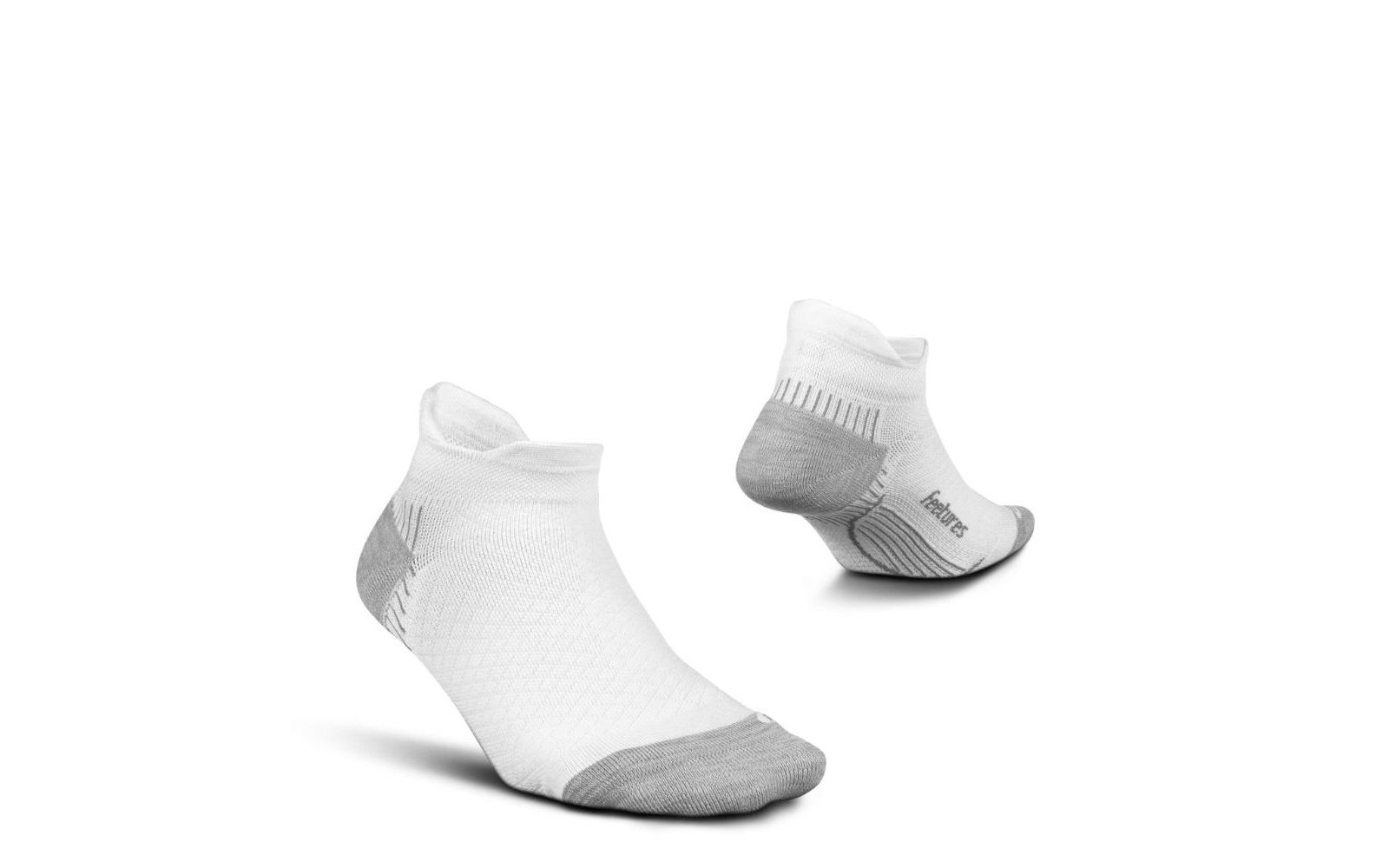 Feetures Men's Plantar Fasciitis Relief Sock Light Cushion No Show Tab - Targeted Compression Sock for Men - Large