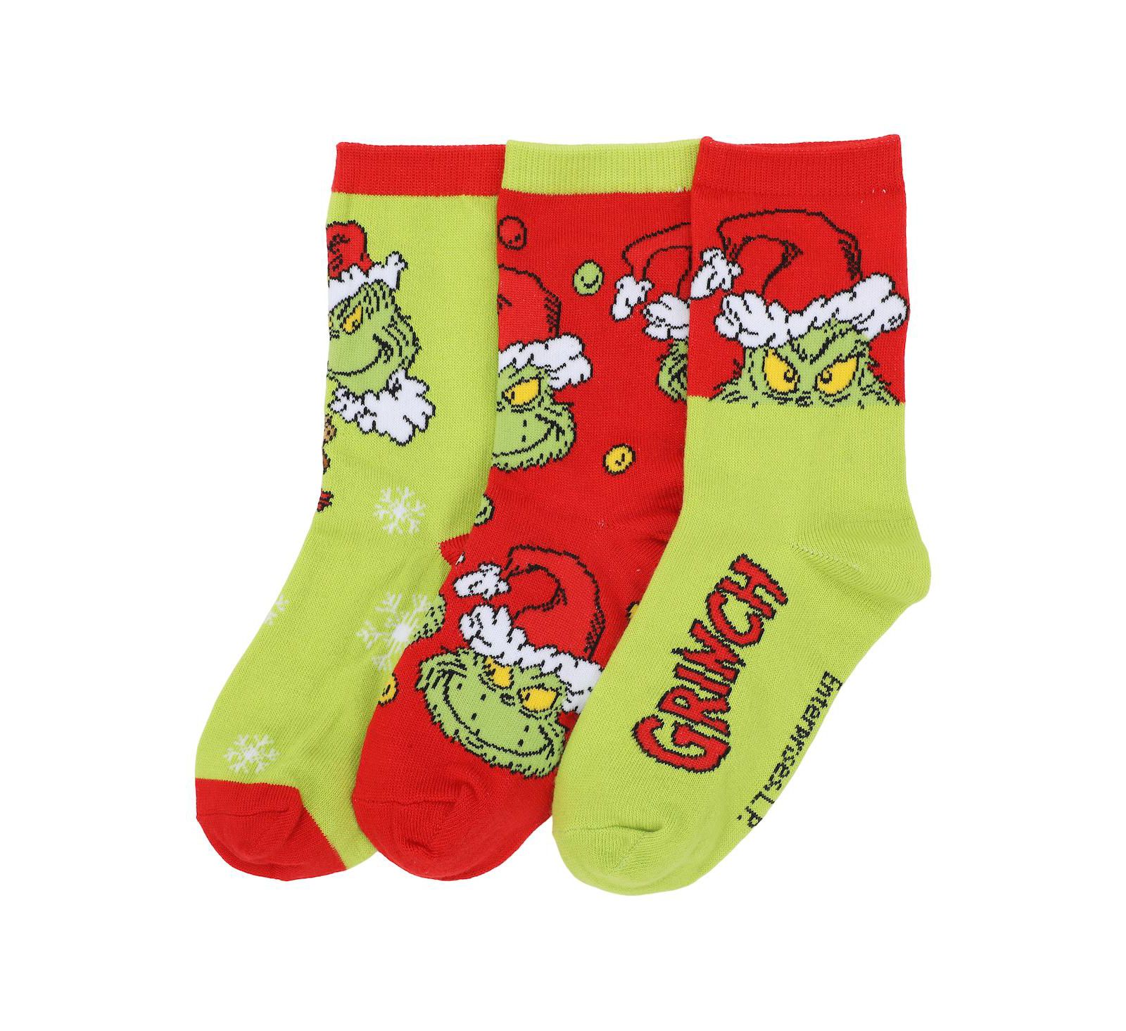 The Grinch Boys Max 3-Pair Crew Socks